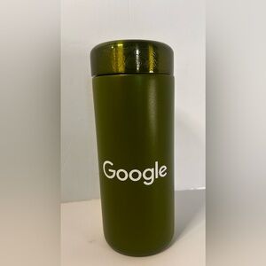 Google Metal Twist Off Tumbler. 500mL Green. Small Scratch On Back Side.